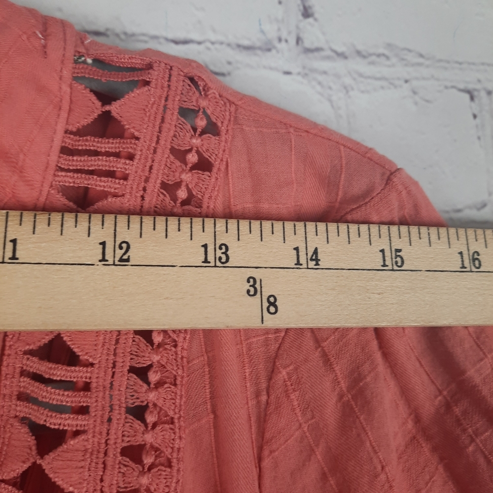 Davina Bohemian Short Sleeve Crochet Detail Mini Dress With Lining - Picture 10 of 12